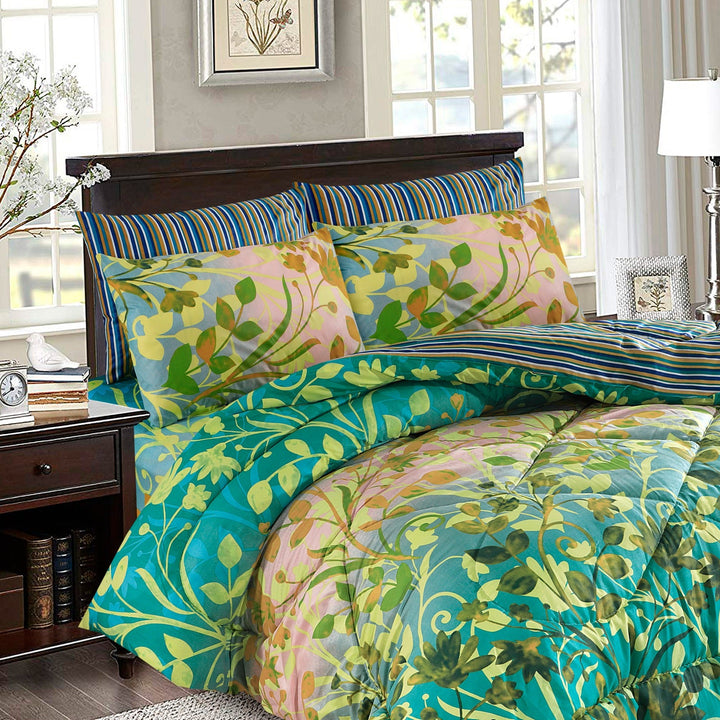 6 pc Winter Razai Set (Heavy Filling) RZ-34 – Emaan Textile
