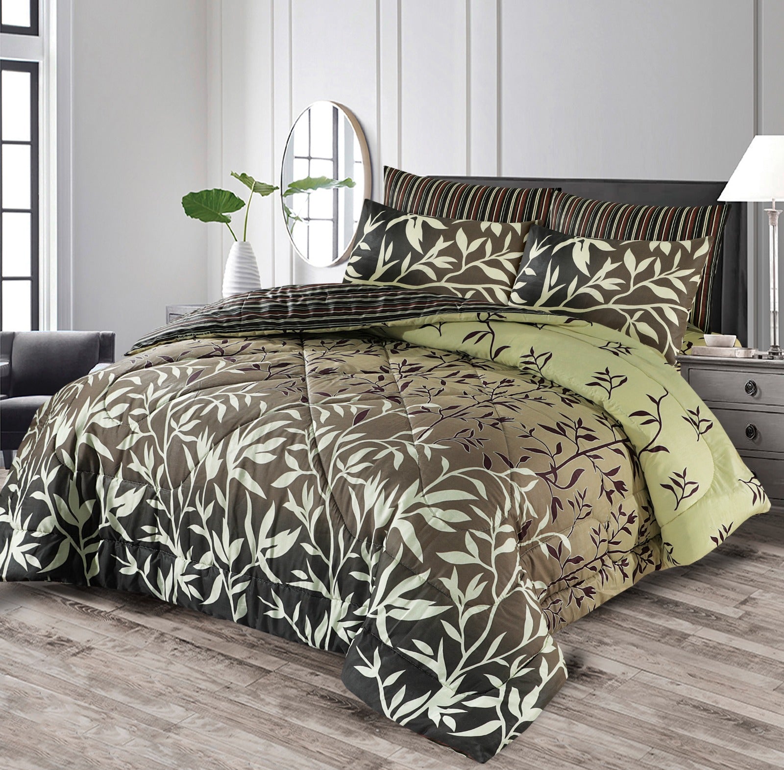 6 pc Winter Razai Set (Heavy Filling) RZ-10 – Emaan Textile