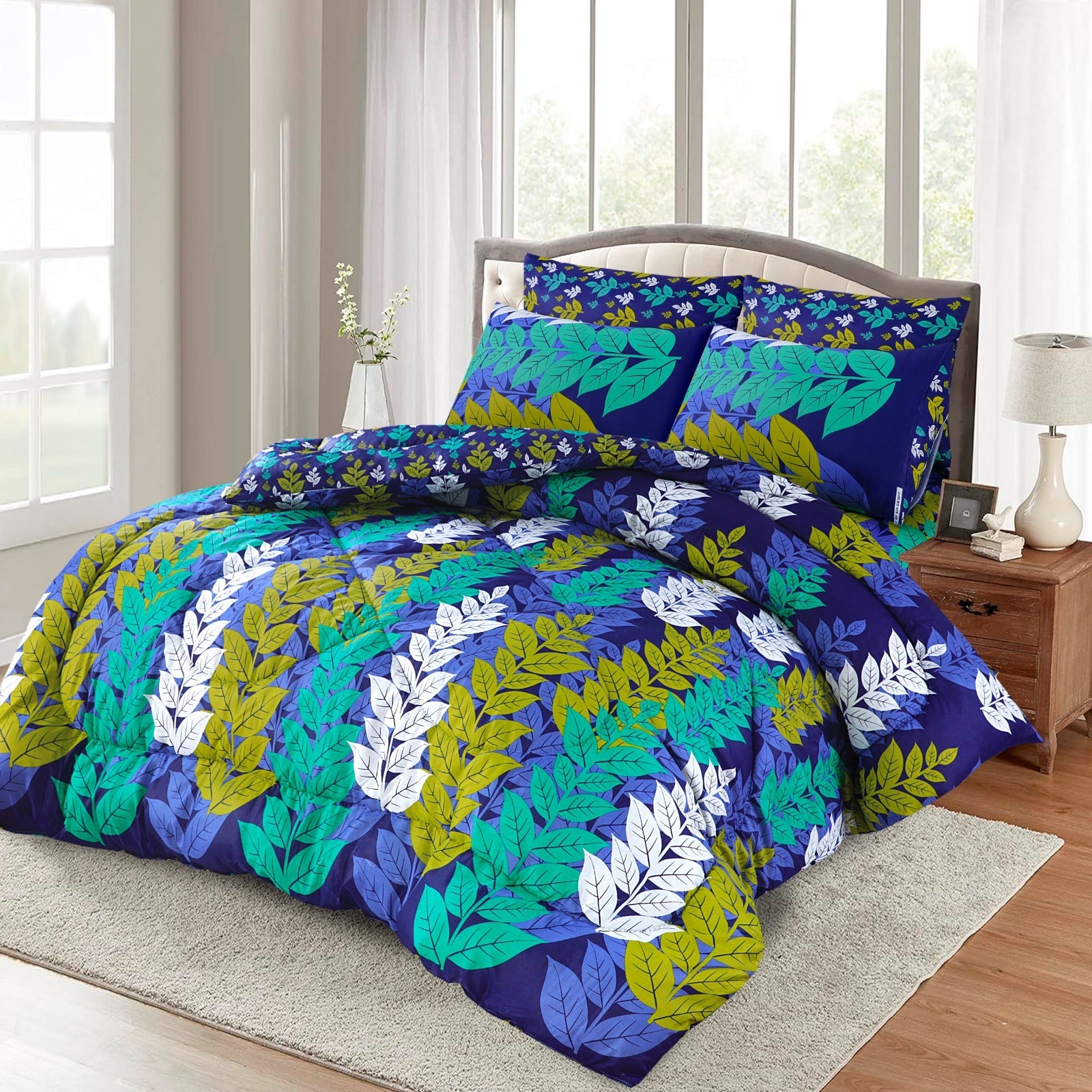 6 pc Winter Razai Set (Heavy Filling) RZ-39 – Emaan Textile