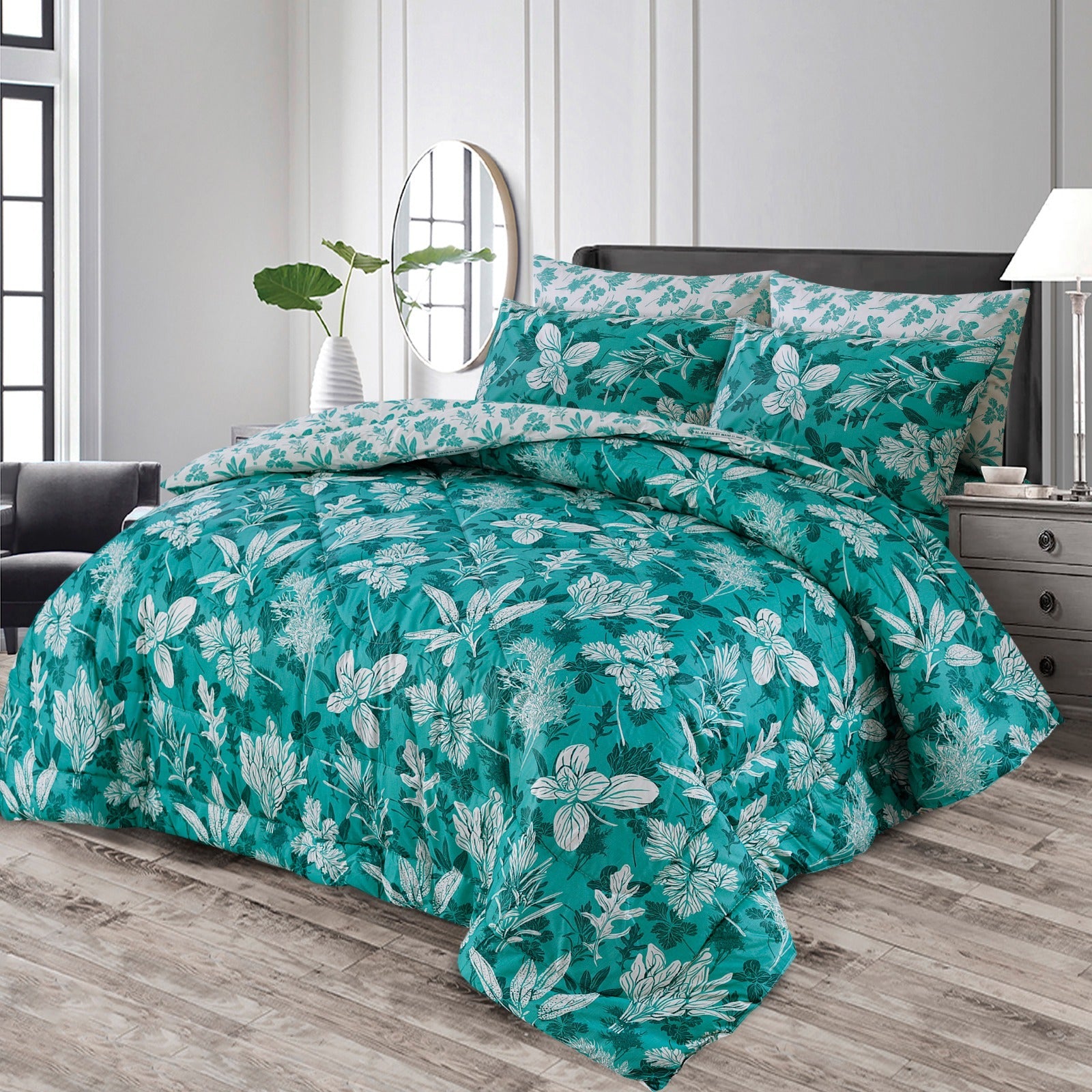 6 pc Winter Razai Set (Heavy Filling) RZ-50 – Emaan Textile