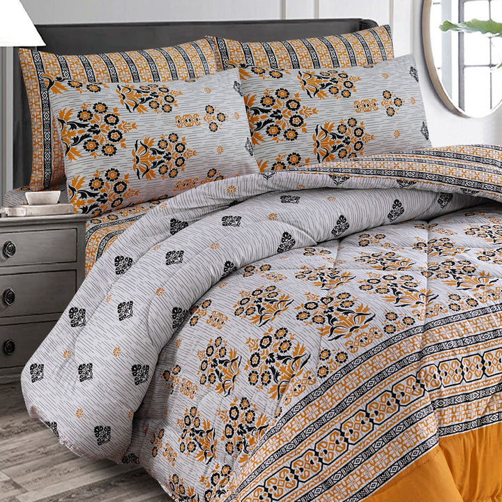 6 pc Winter Razai Set (Heavy Filling) RZ-44 – Emaan Textile